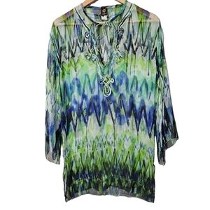 Jean Paul Gaultier Soliel Vintage Silk Printed Tunic
